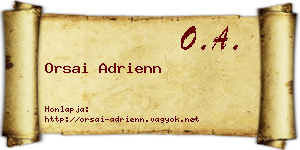 Orsai Adrienn névjegykártya